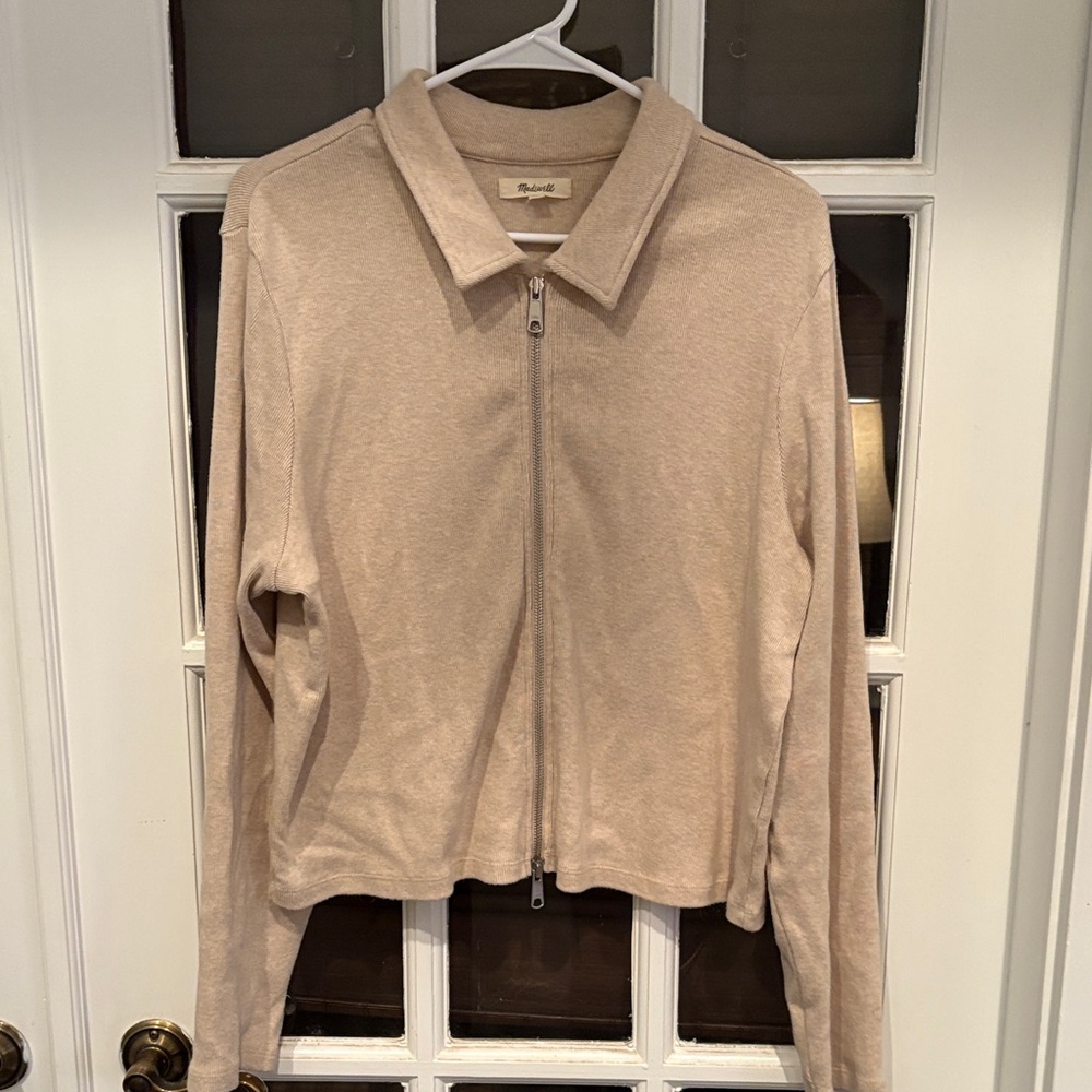 Madewell Ribbed Zip Front Tee